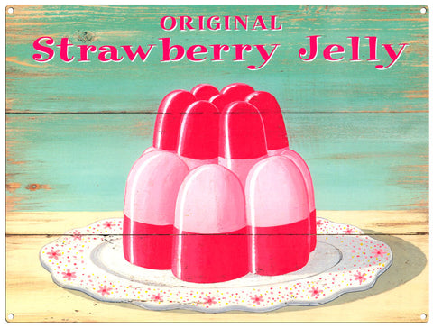 Strawberry Jelly by Martin Wiscombe. Metal Sign