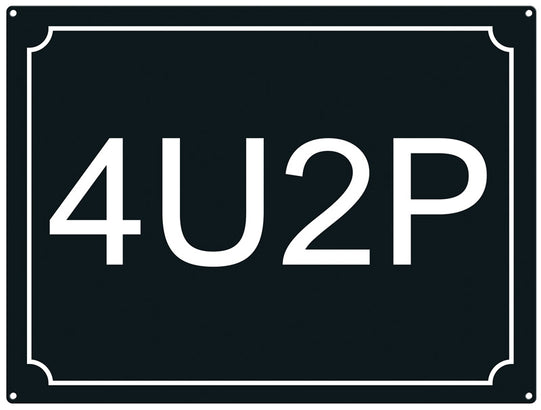 4U2P metal sign