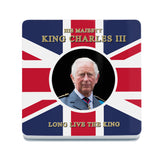 King Charles the third Union Jack flag coaster