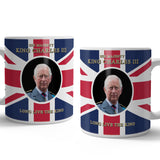 King Charles the third Union Jack flag mug