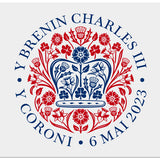 King Charles III Coronation Emblem Metal Sign in Welsh Language