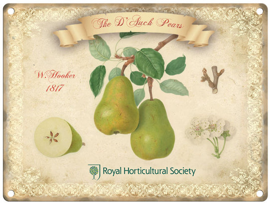 RHS Pears metal sign