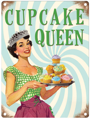 Cupcake Queen metal sign