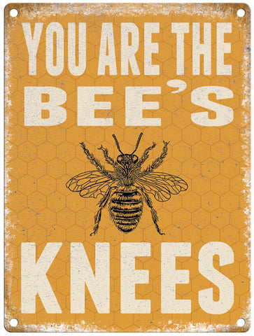 you are the bees knees metal sign