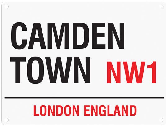 Camden Town NW1 London street sign