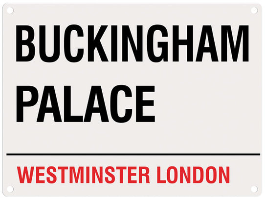 Buckingham Palace London metal street sign