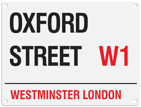 Oxford Street W1 London street sign