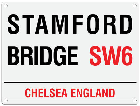 Stamford Bridge SW6 Chelsea metal sign