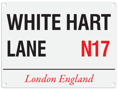 White Hart lane London N17 metal sign