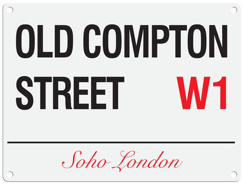 Old Compton Street W1 London street sign