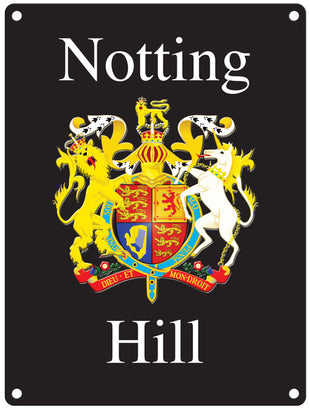 Notting Hill Crest metal sign