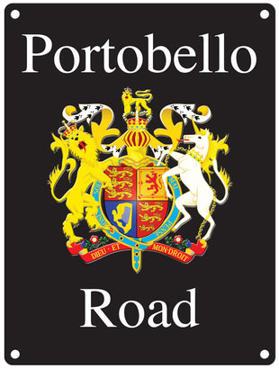 Portobello Road metal sign
