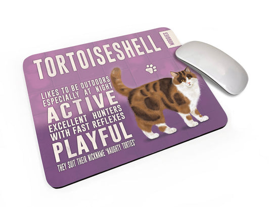 Tortoiseshell Cat characteristics mouse mat.