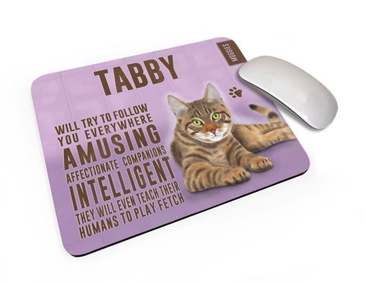Tabby Cat characteristics mouse mat.