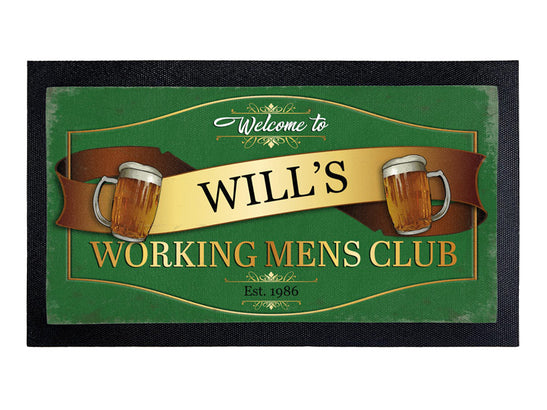 Working Mens Club personalised bar runner