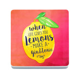 When life give you lemons melamine coaster