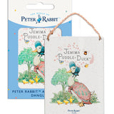 Peter Rabbit Jemima Puddle-Duck metal dangler sign