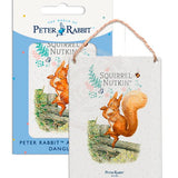 Beatrix Potter Peter Rabbit Squirrel Nutkin metal dangler sign