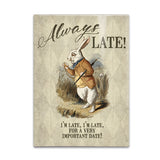 March Hare Always late for a very important date fridge magnet
