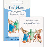 Beatrix Potter Peter Rabbit Benjamin Bunny sitting fridge magnet