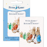 Beatrix Potter Peter Rabbit Benjamin Bunny cuddling fridge magnet
