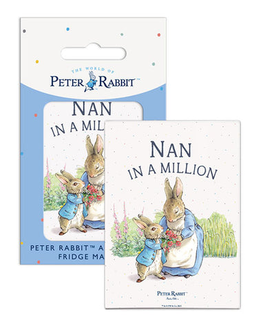 Beatrix Potter Peter Rabbit Nan in a million metal sign