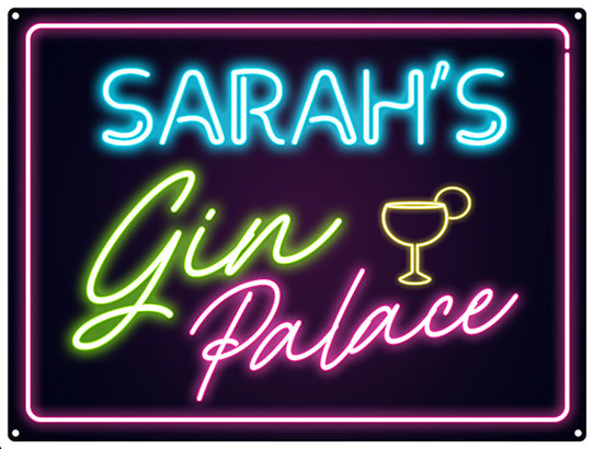 Gin Palace neon look - Personalised