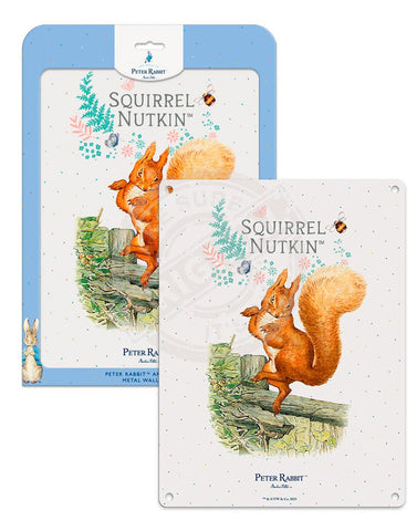 Beatrix Potter Peter Rabbit Squirrel Nutkin metal wall sign