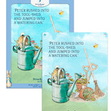 Beatrix Potter Peter Rabbit jumping into watering can wall sign