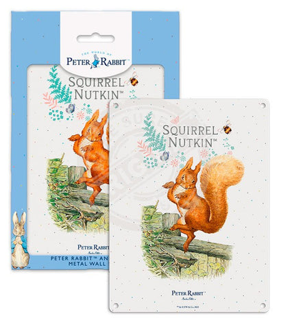 Beatrix Potter Peter Rabbit Squirrel Nutkin metal wall sign