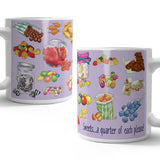 The A-Z of Sweets mug