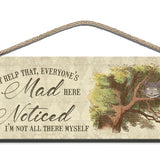 Alice Cheshire Cat i'n not all there myself wooden sign
