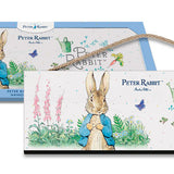 Beatrix Potter Peter Rabbit watching butterflies hanging wooden sign