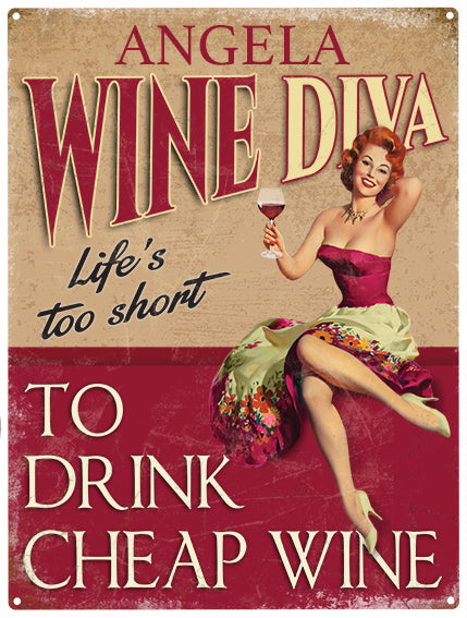 Diva's - Wine Diva - Personalised – The Original Metal Sign Company